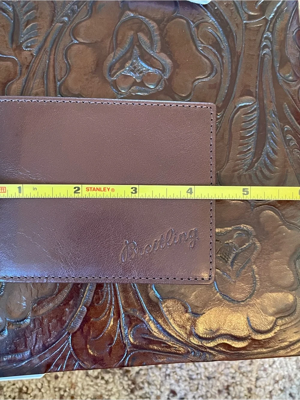 Breitling Brown Leather Bifold Wallet